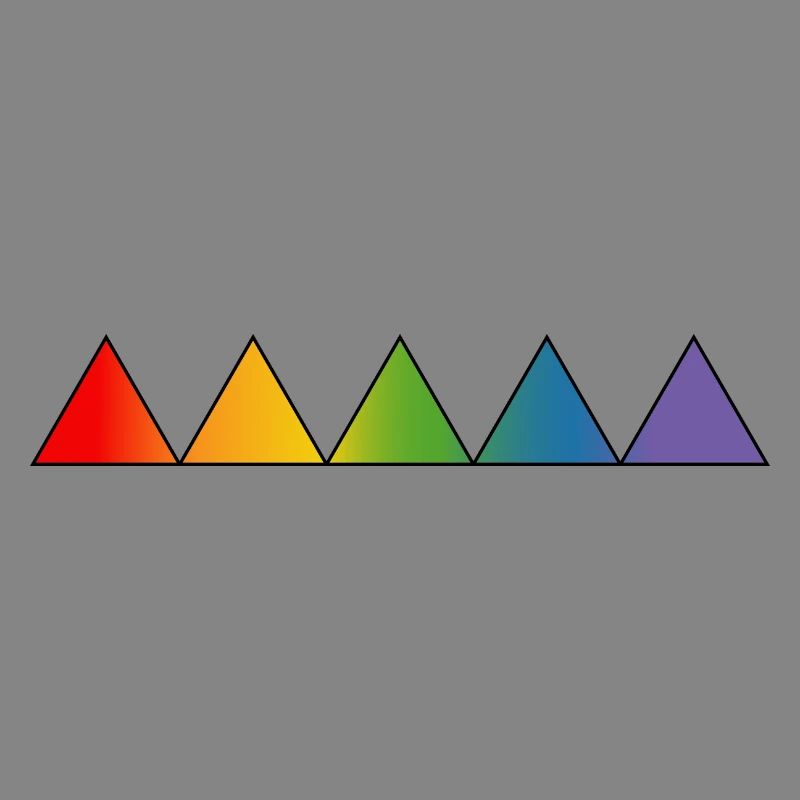 Rainbow LGBTQ triangles
