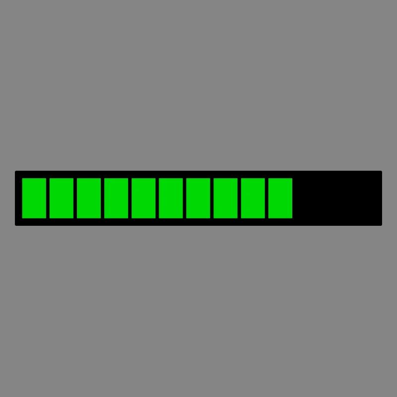 Barre de chargement rectangle Noir Vert (75%)