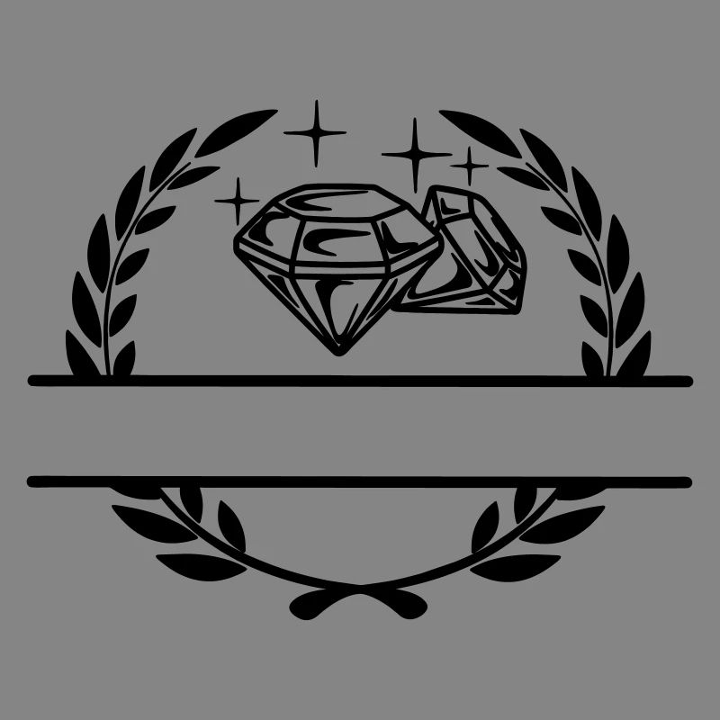 Diamond in laurel wreath