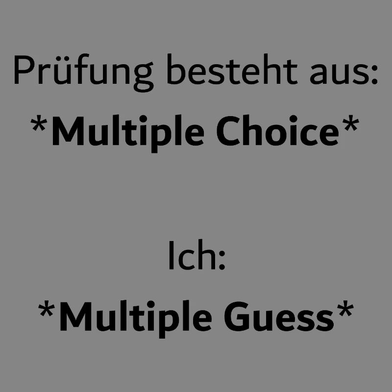 Unispruch "Multiple Choice" Geschenk, Studenten