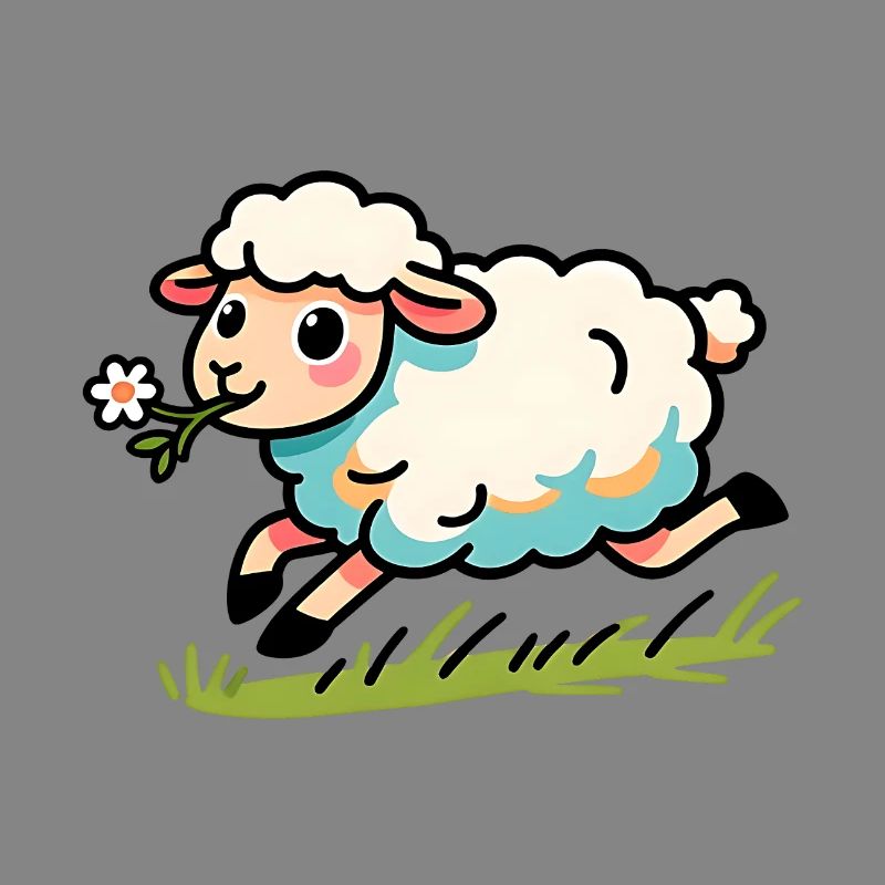 Lamb mutton in the meadow