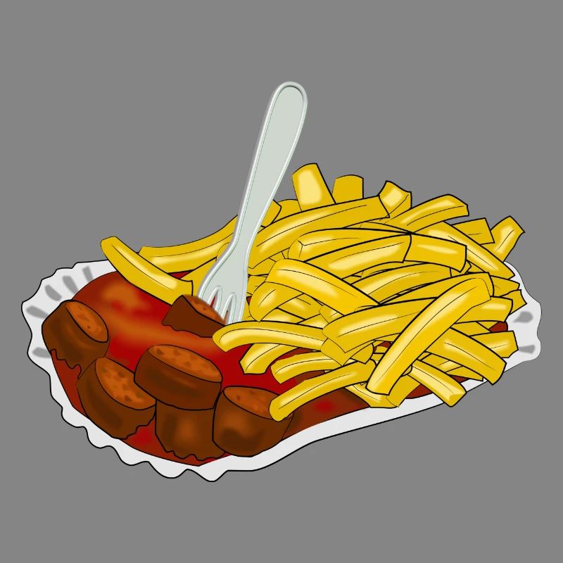 Currywurst mit Pommes