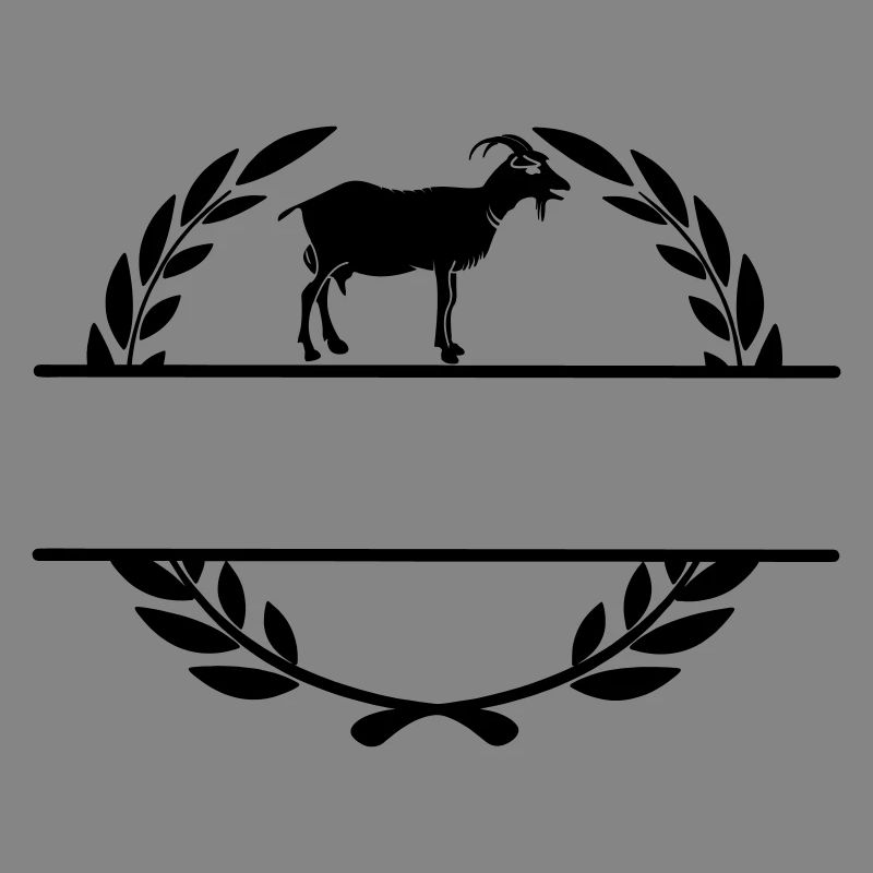 Ziegenkäse Monogramm Lorbeerkranz