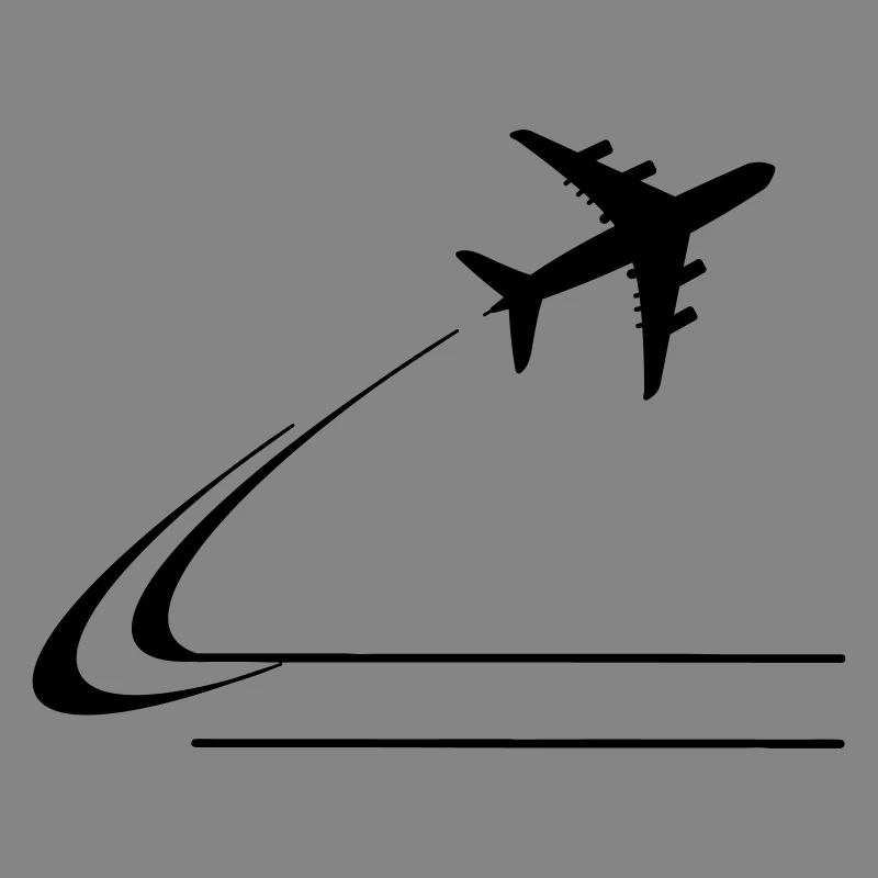 Flying away from plane