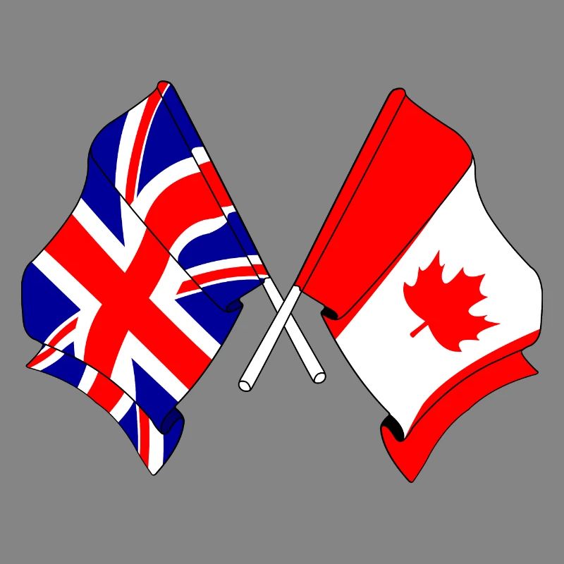 Drapeau de l’Angleterre et drapeau du Canada