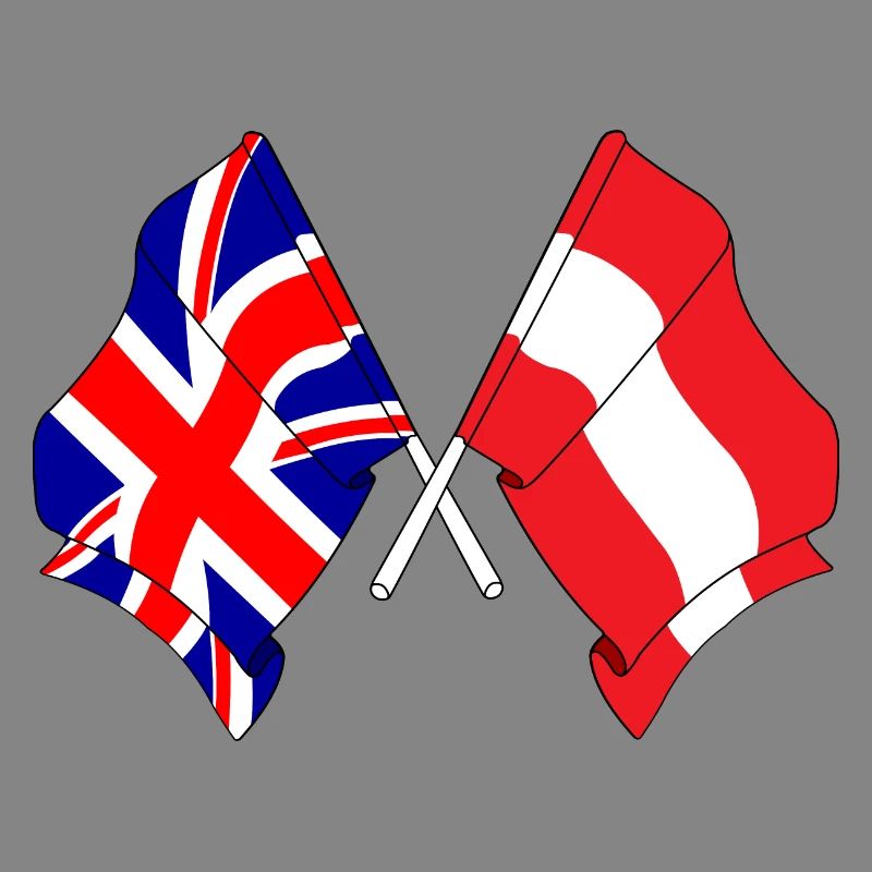Drapeau de l’Angleterre, drapeau de l’Autriche