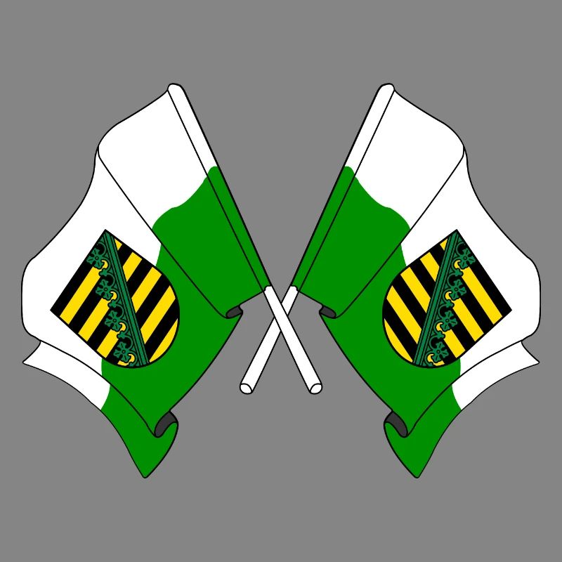 Deux drapeaux de Saxe