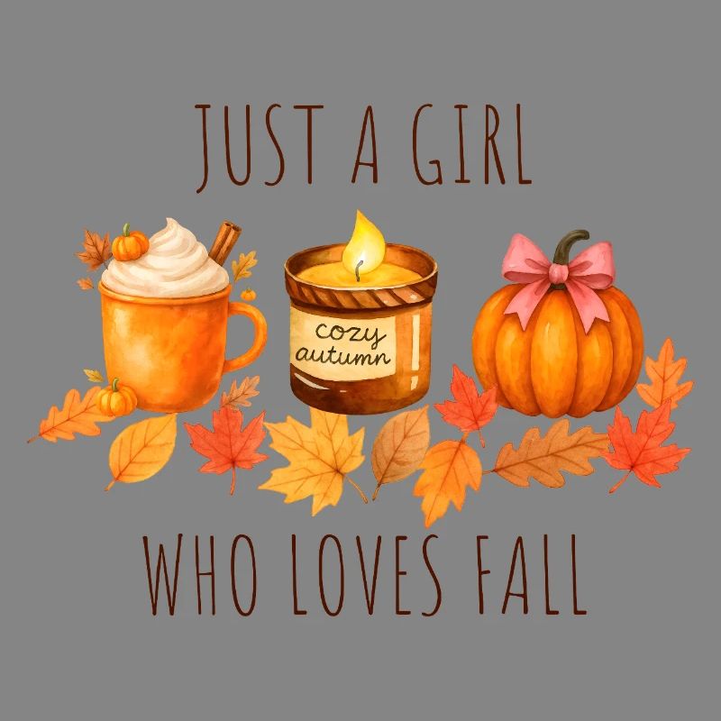 Nur ein Mädchen das Herbst liebt