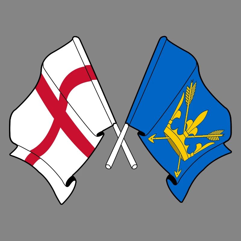 Suffolk & England Crossed Flags