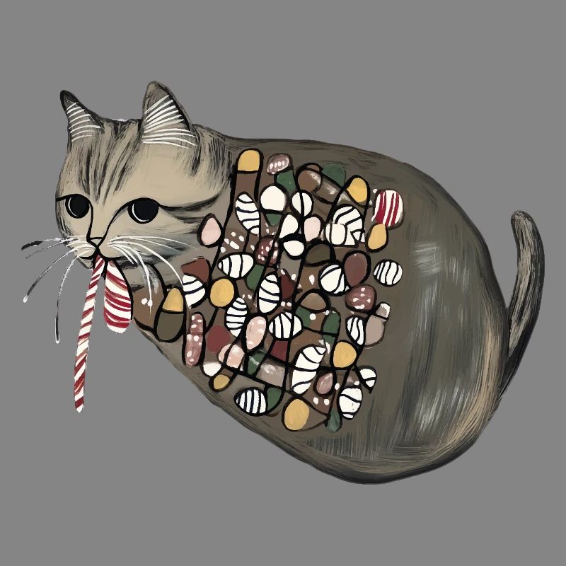 Candy Pattern Candy Cat