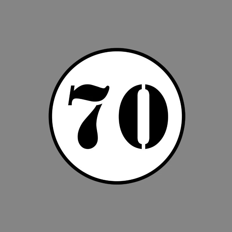 NUMMER 70 Siebzig Geburtstag Geschenk