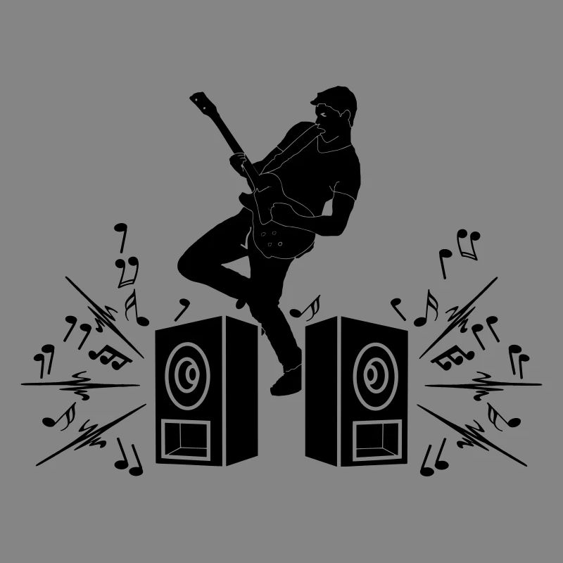 Guitar player with electric guitar