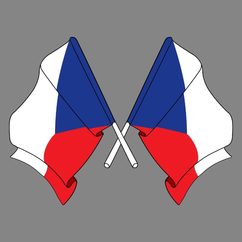 Deux drapeaux République tchèque