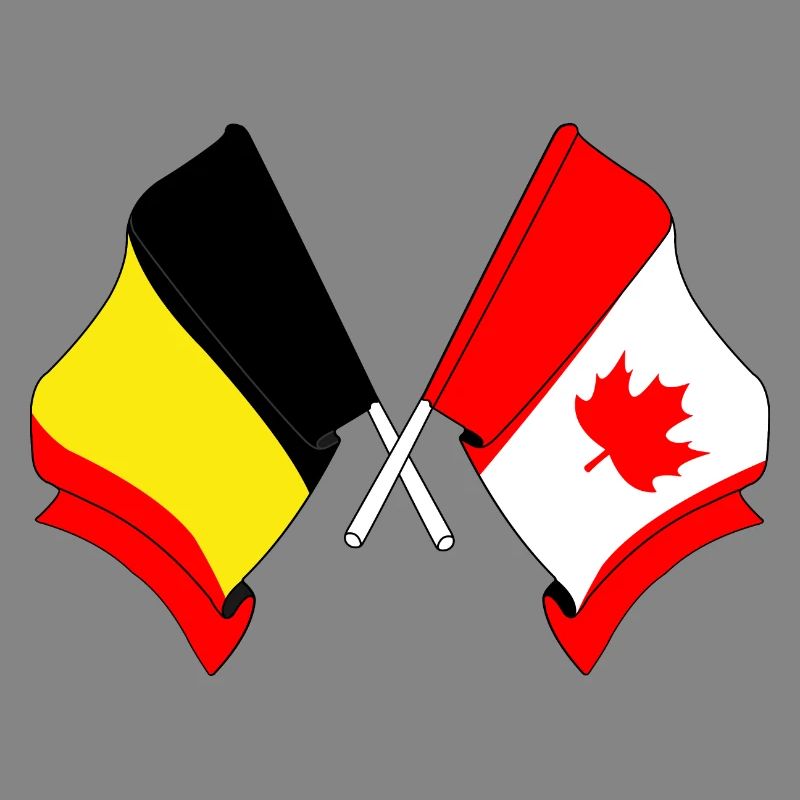 Drapeau de la Belgique, drapeau du Canada