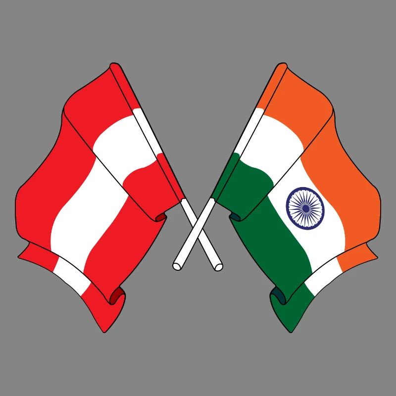 Drapeau Autriche, Drapeau Inde