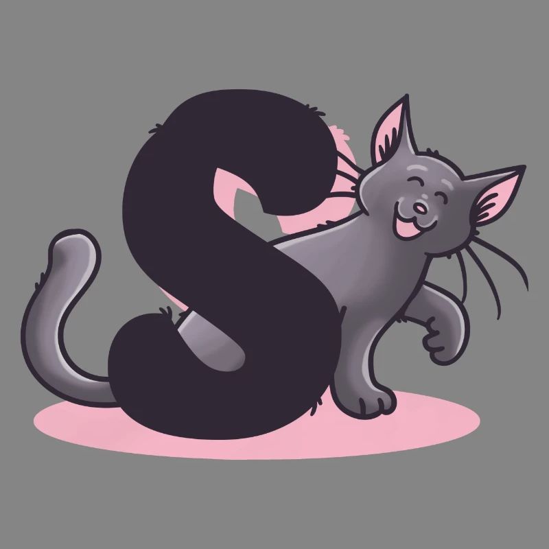 Katze Buchstabe S