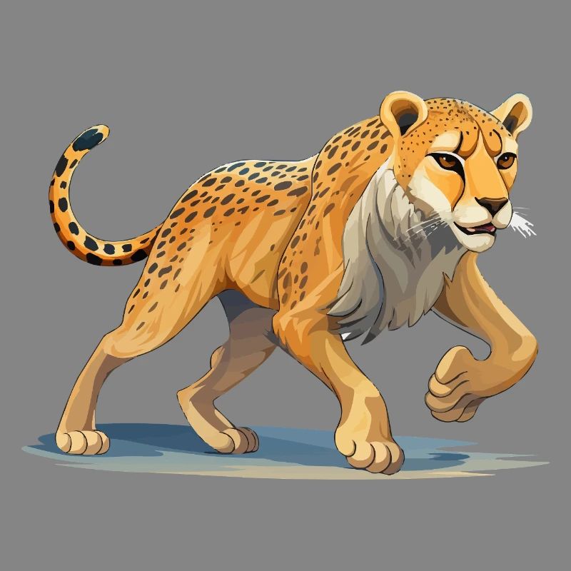 Illustration dynamique du guépard