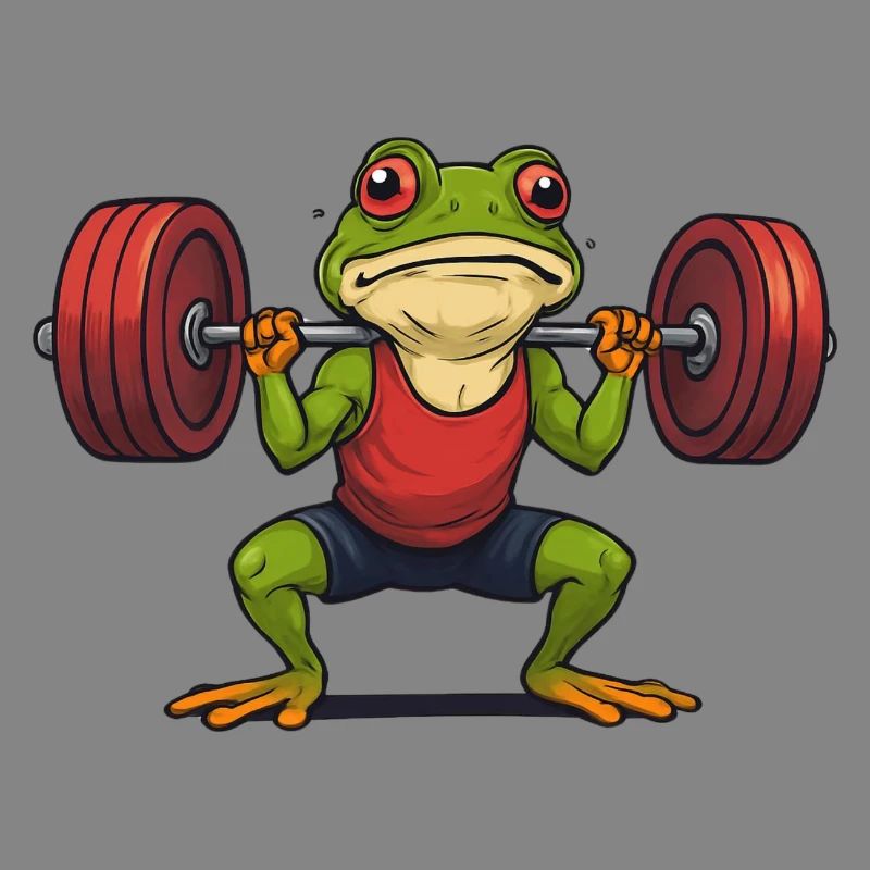 Muskulärer Gewichtheberfrosch