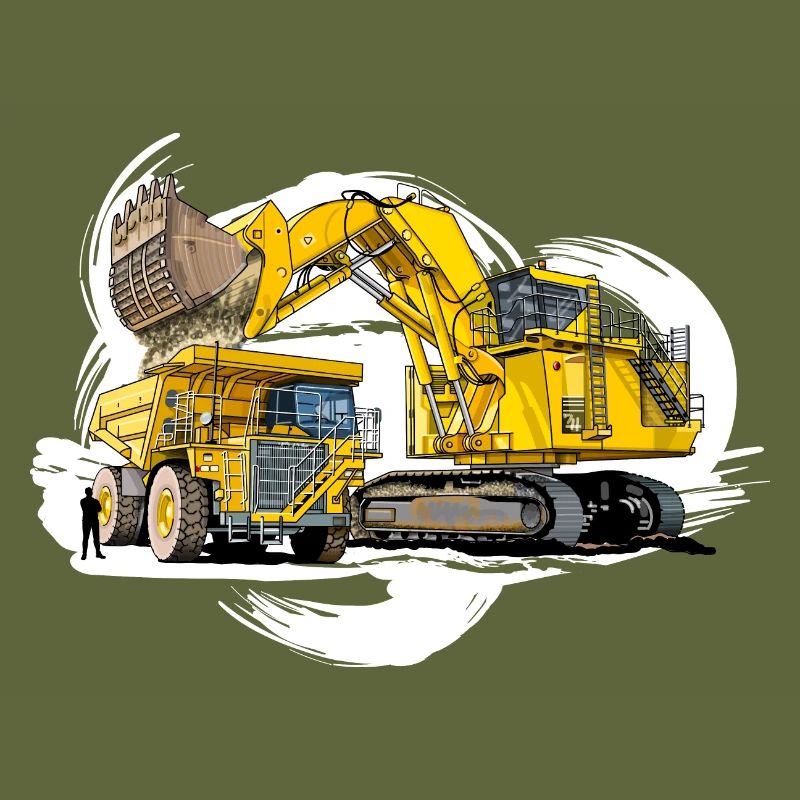 Mega machines on the construction site