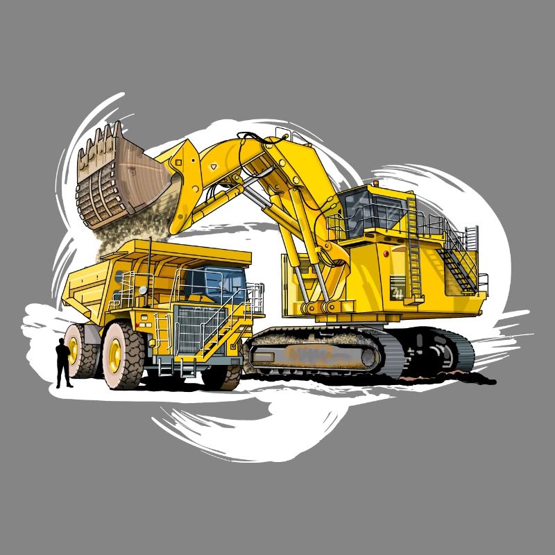Mega machines on the construction site