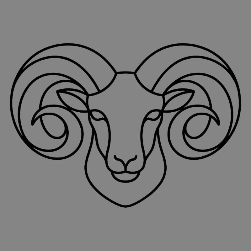 Strong ram's head