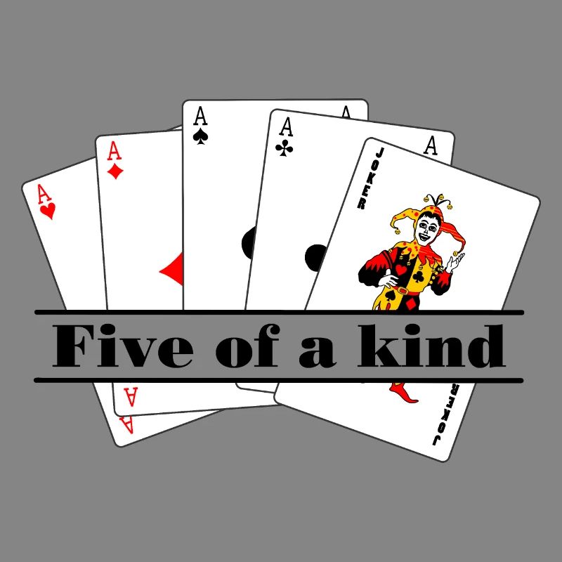 Five of a kind text banner