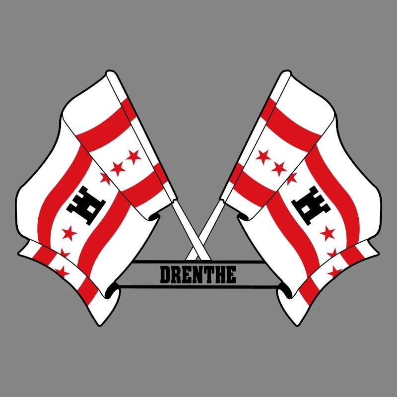 Two flags text DRENTHE