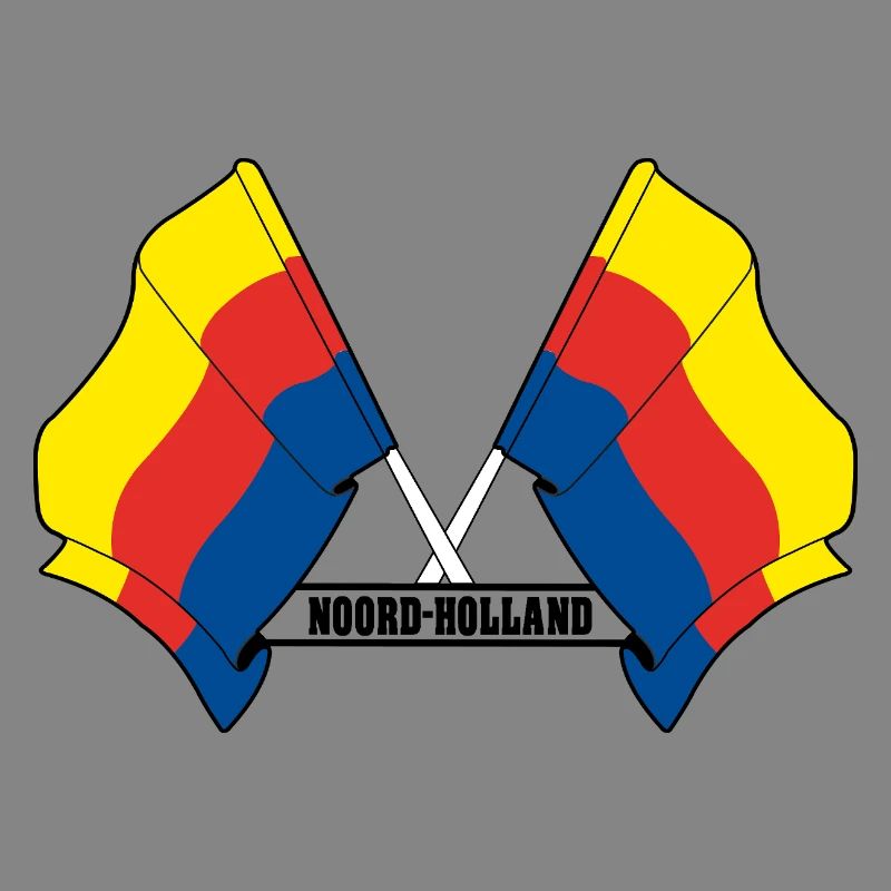 Two flags text NORTH HOLLAND