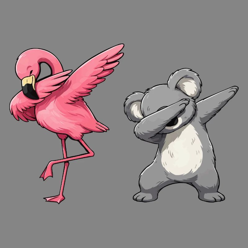 Flamingo Koala Dab Duo