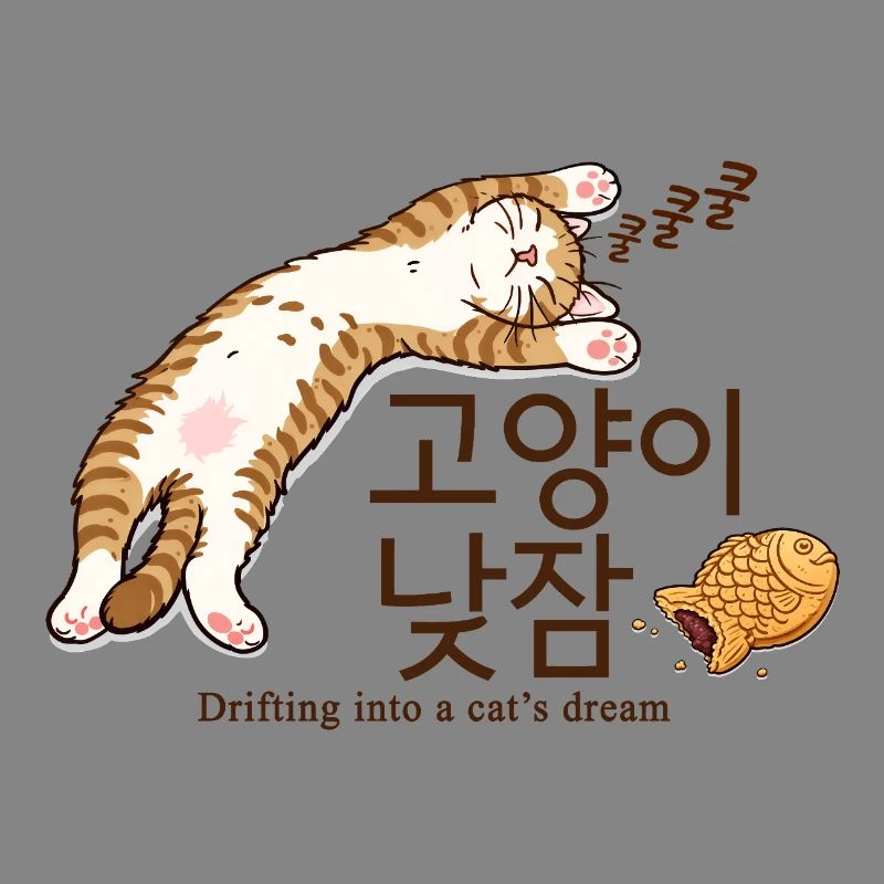 Rêve de chat coréen endormi