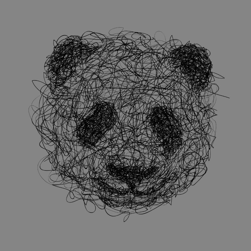 Panda Drawing Scribble - Panda scribble art