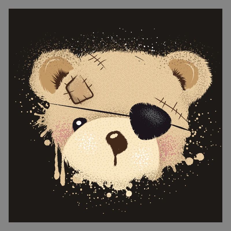graffiti en peluche pirate avec cache-oeil