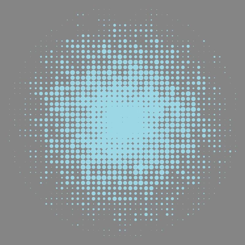 dotted round background light blue
