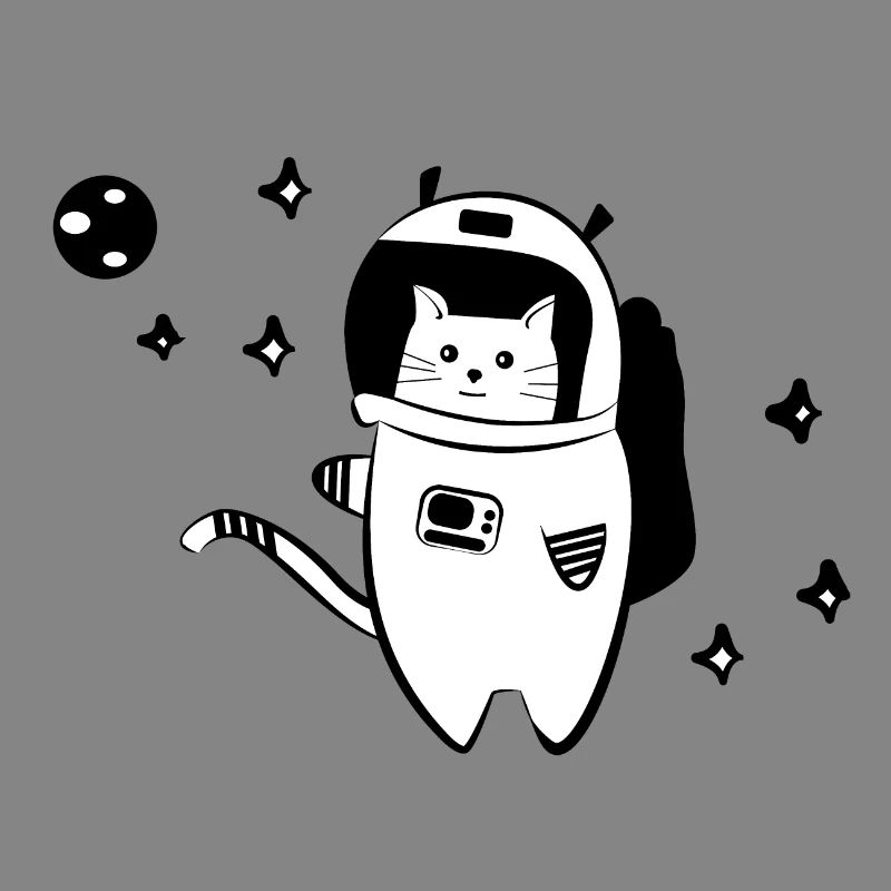 Chat cool dans l'espace