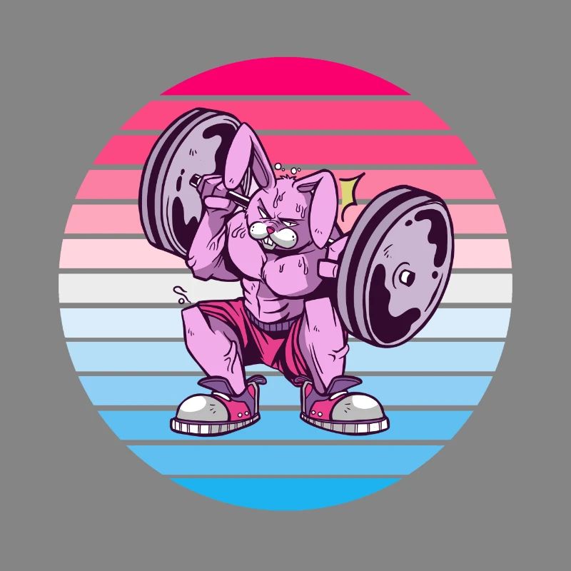 Rabbit Bodybuilder Design