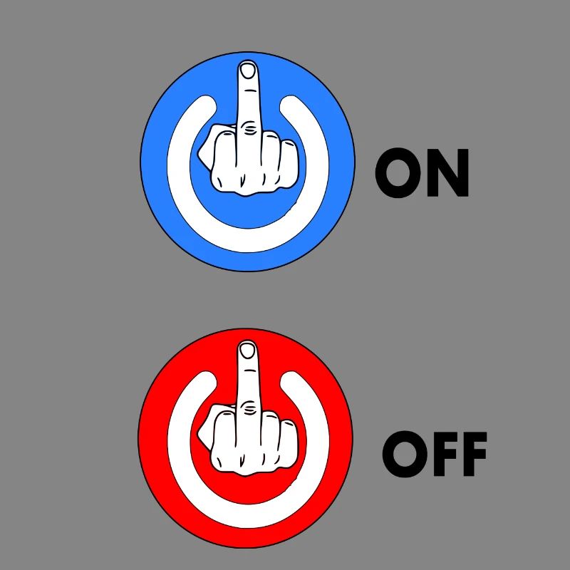 Mittelfinger EIN und AUS