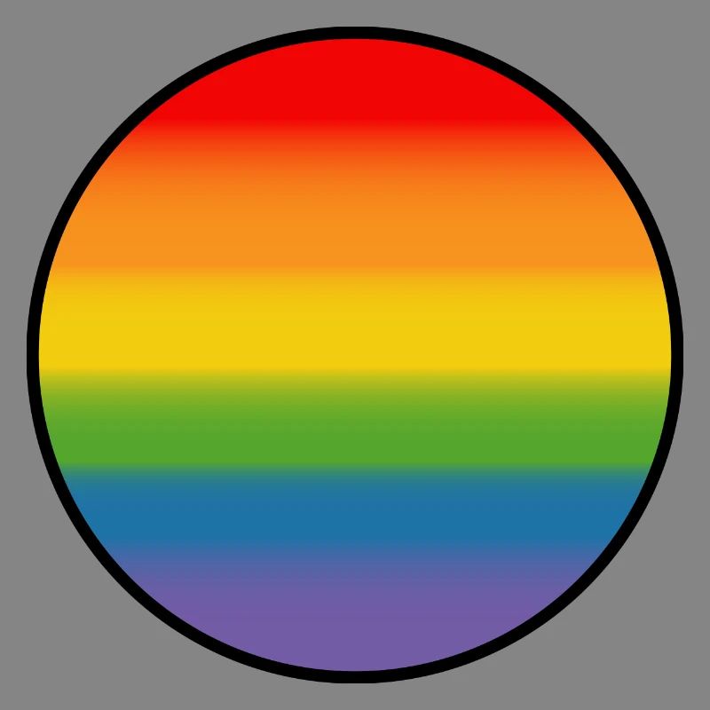 Rainbow Gradient Round white shirt