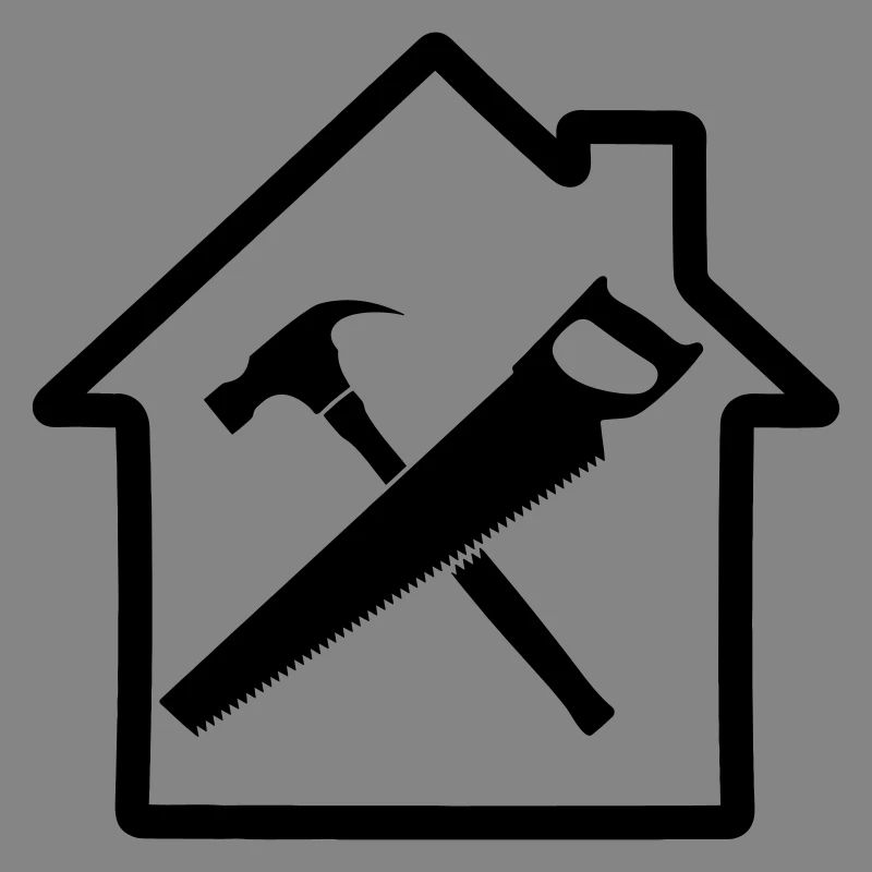 Construction de maison à logo d’outil de charpentier