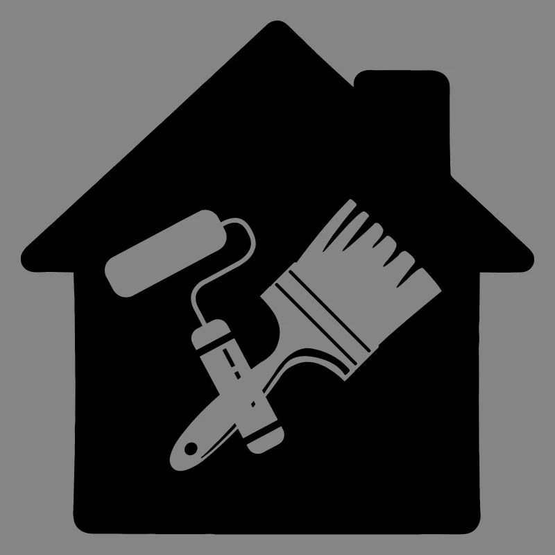 House painter roller and brush