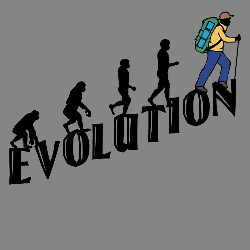 Wandern Evolution Wanderer Wanderung Klettern