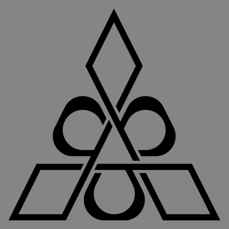 Abstract triangle and rings design
