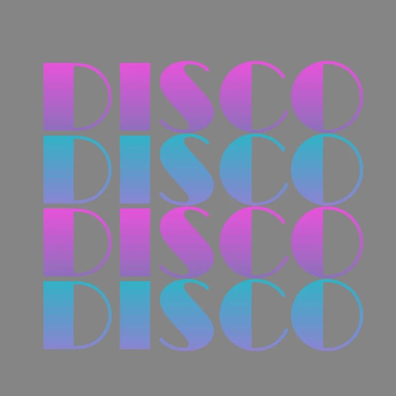 Vibrant Disco Text Pattern Design