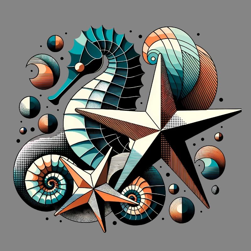 Stylish sea creatures