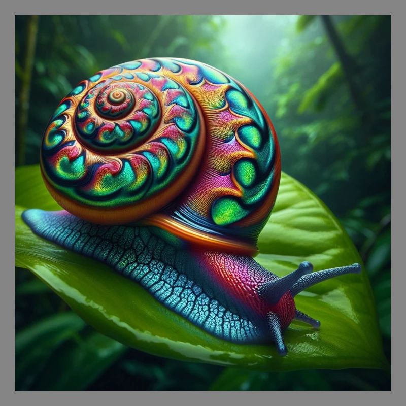 Escargot multicolore