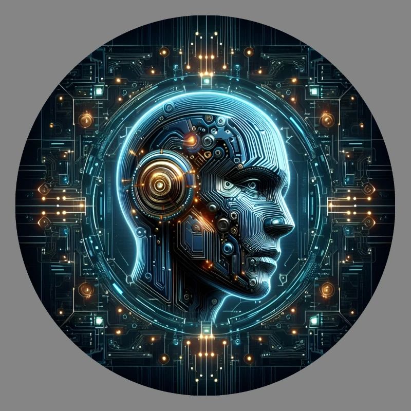 Artificial Intelligence Cyber Head Tech