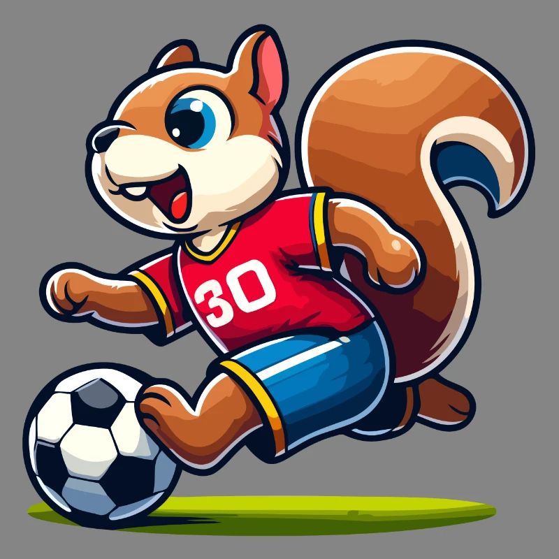 Scamper Striker: Das Fußball-Eichhörnchen