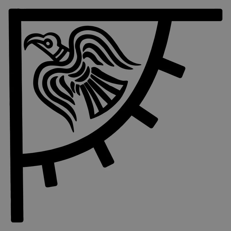 Drapeau Viking Coin Corbeau