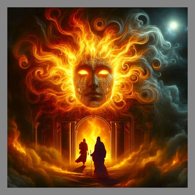 Mythological Fire Face