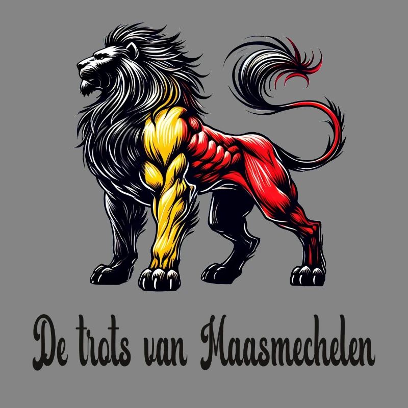 Maasmechelen Löwe Flaggen Design