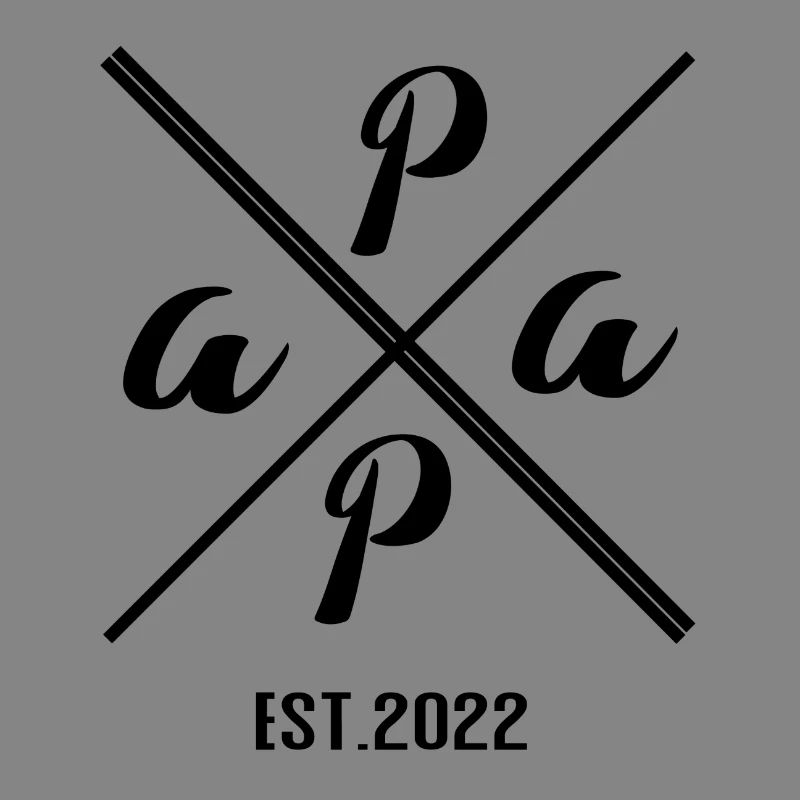 Papa Established 2022 - Conception de cadeau minimaliste